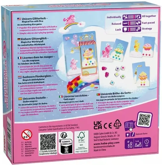 Einhorn Glitzerglück - Magischer Würfelspass - DE