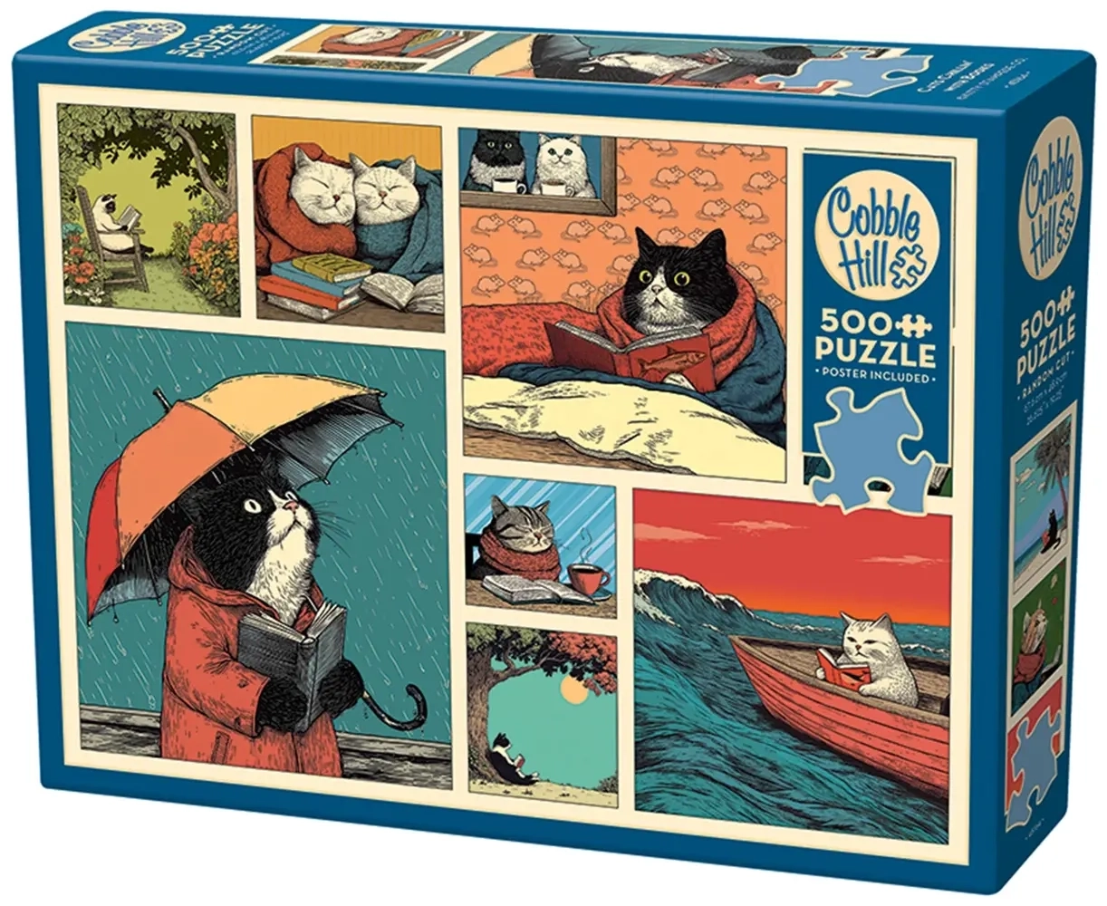 Katzen und Bücher
