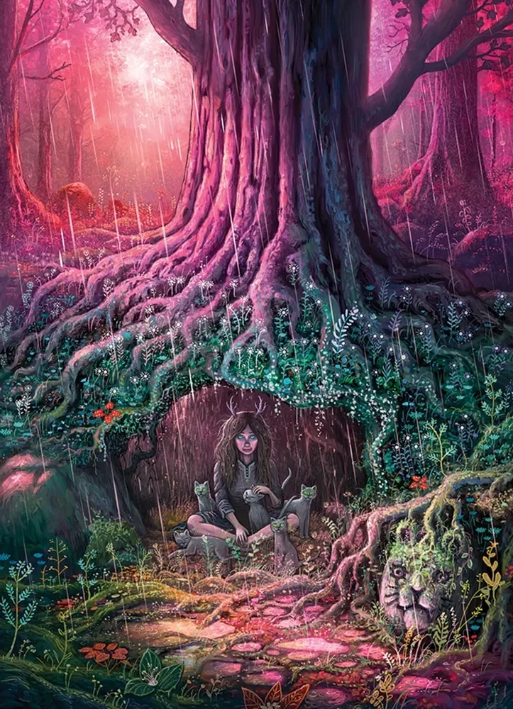 Magische Höhle im Wald
