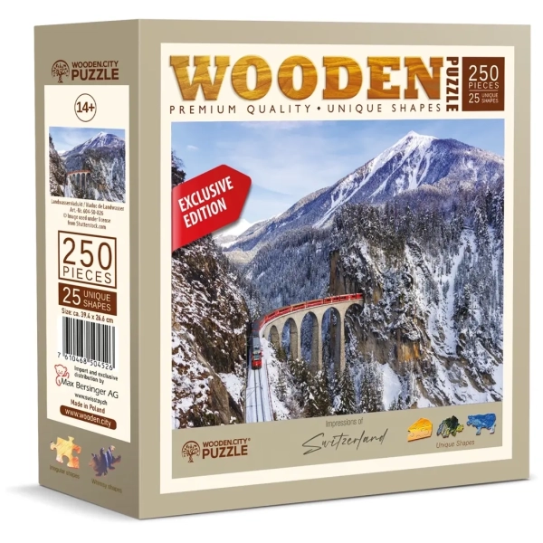 Holzpuzzle Landwasser-Viadukt - Schweiz