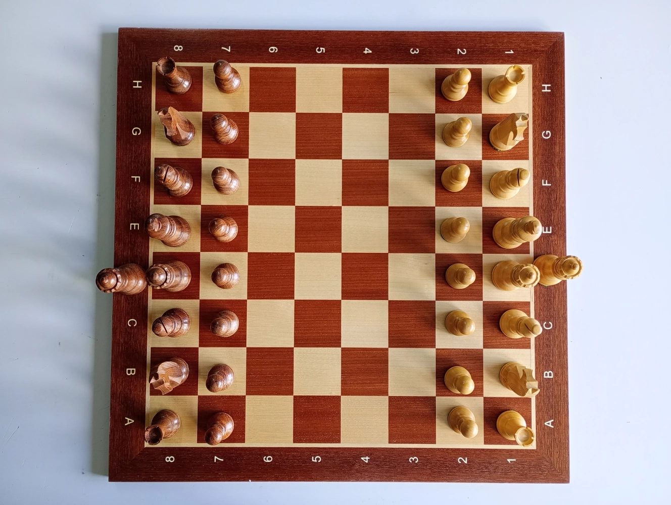 Turnier Schachspiel Mahagoni - 48cm (B-Qualität)
