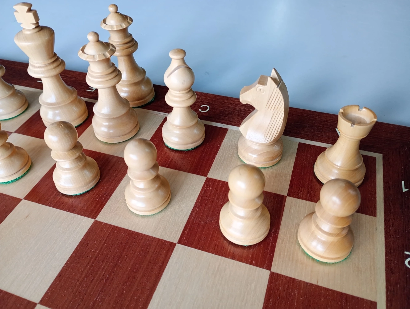 Turnier Schachspiel Mahagoni - 48cm (B-Qualität)