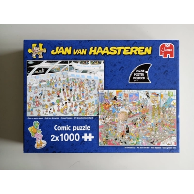Wir brauchen Raum(fahrt) + Ganz grosses Kino - Jan van Haasteren - 2x1000 Teile (optische Mängel an Verpackung)