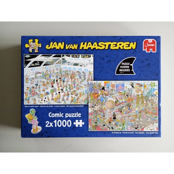 Wir brauchen Raum(fahrt) + Ganz grosses Kino - Jan van Haasteren - 2x1000 Teile (optische Mängel an Verpackung)