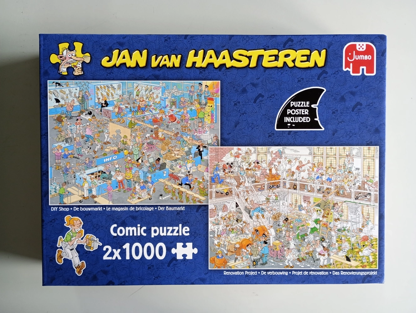Der Baumarkt & Das Renovierungsprojekt - Jan van Haasteren - 2x 1000 Teile (eingedellter Boden)