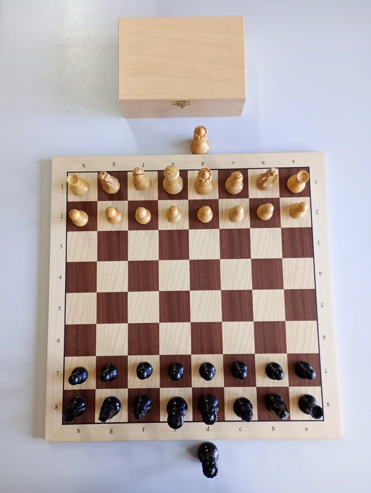 Schachspiel Advanced Ahorn - 50cm (Kleine Mängel)
