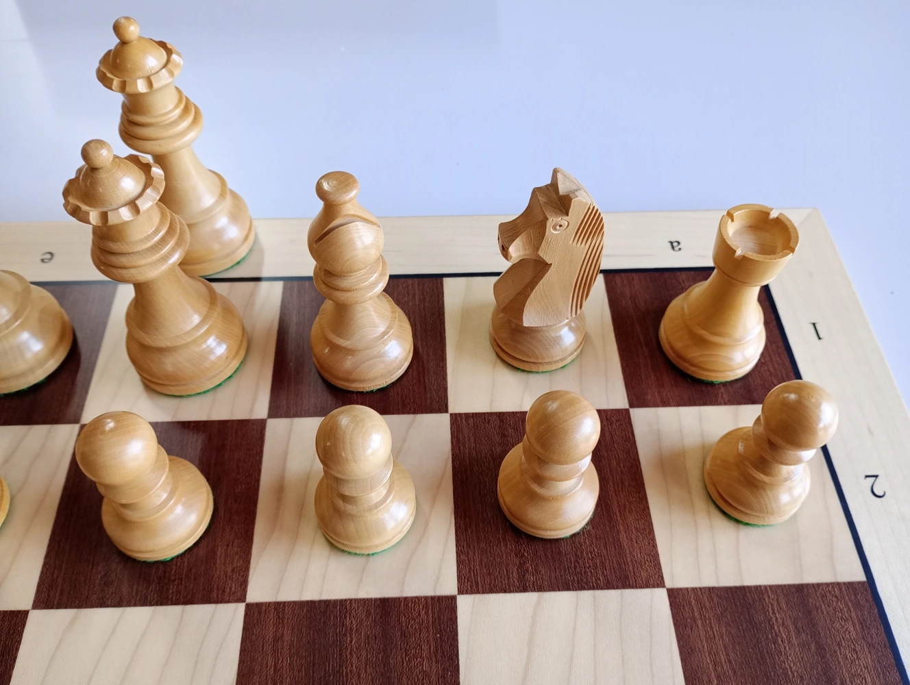 Schachspiel Advanced Ahorn - 50cm (Kleine Mängel)