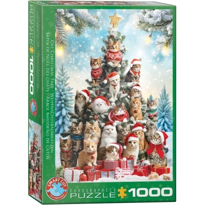 Katzen auf dem Weihnachtsbaum