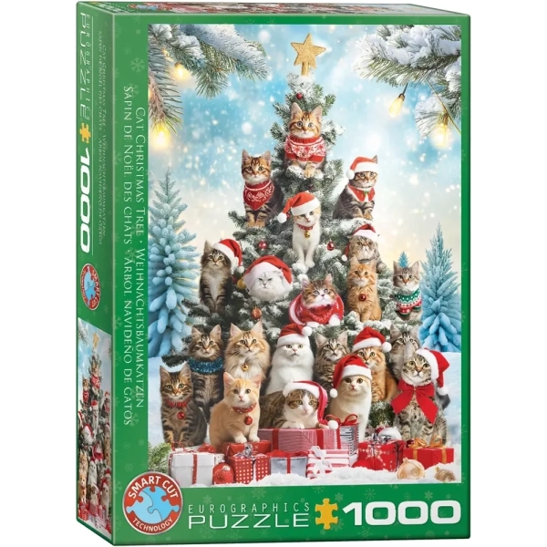 Katzen auf dem Weihnachtsbaum