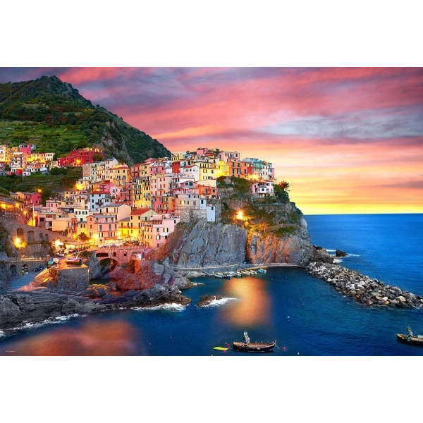 Manarola in der Dämmerung - 2000 Teile