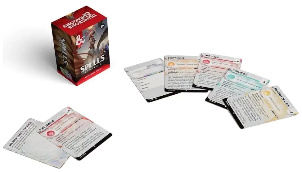 Dungeons & Dragons - Spell Reference Cards Levels 4-5 - EN