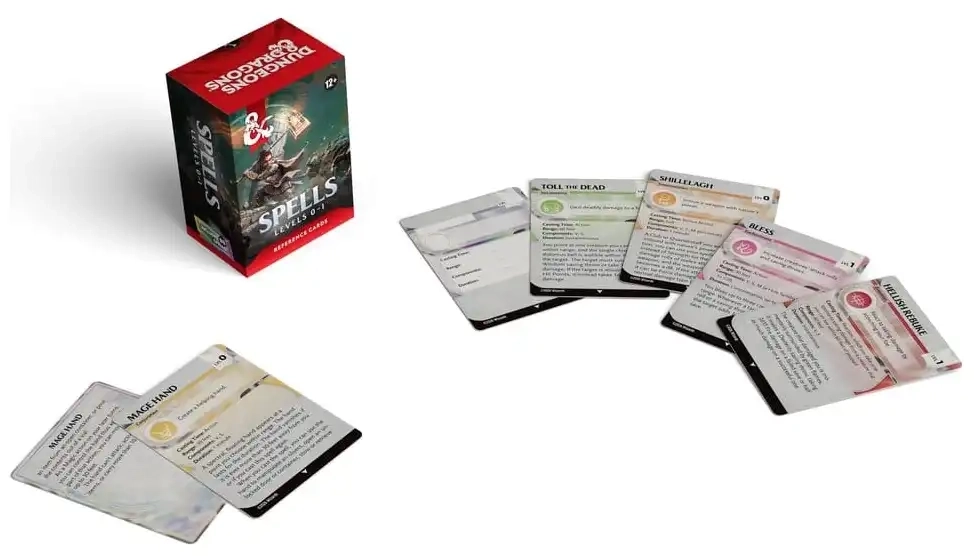 Dungeons & Dragons - Spell Reference Cards Levels 0-1 - EN