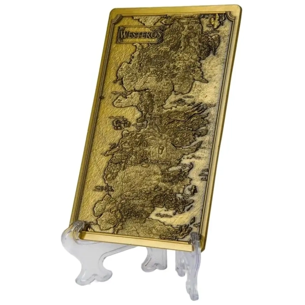Game of Thrones - Karte von Westeros Metallbarren Limited Edition