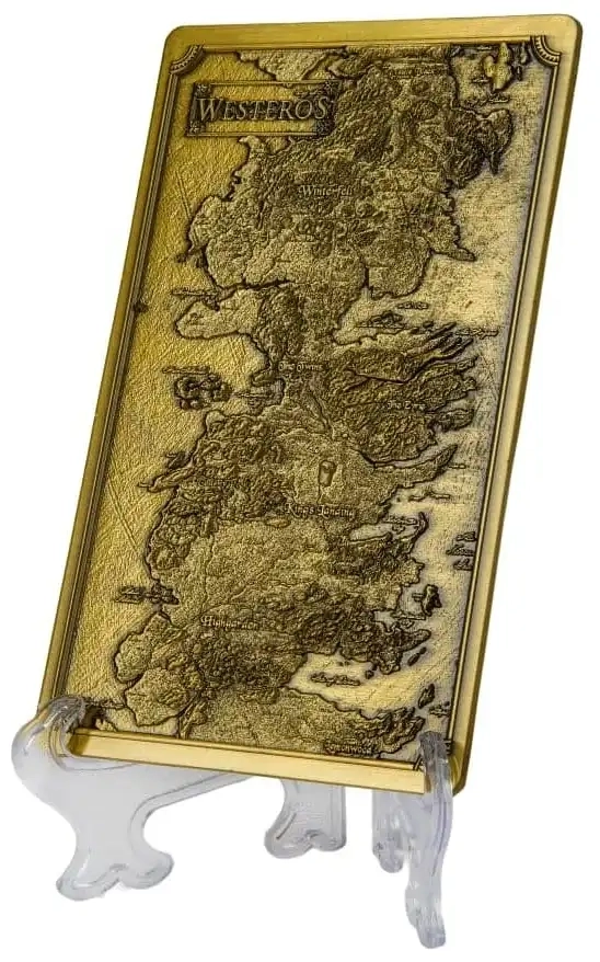 Game of Thrones - Karte von Westeros Metallbarren Limited Edition