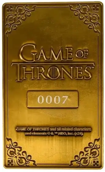 Game of Thrones - Karte von Westeros Metallbarren Limited Edition
