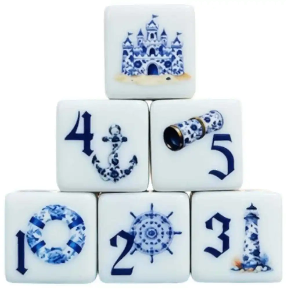 Würfelset D6: Maritime - 12 Würfel