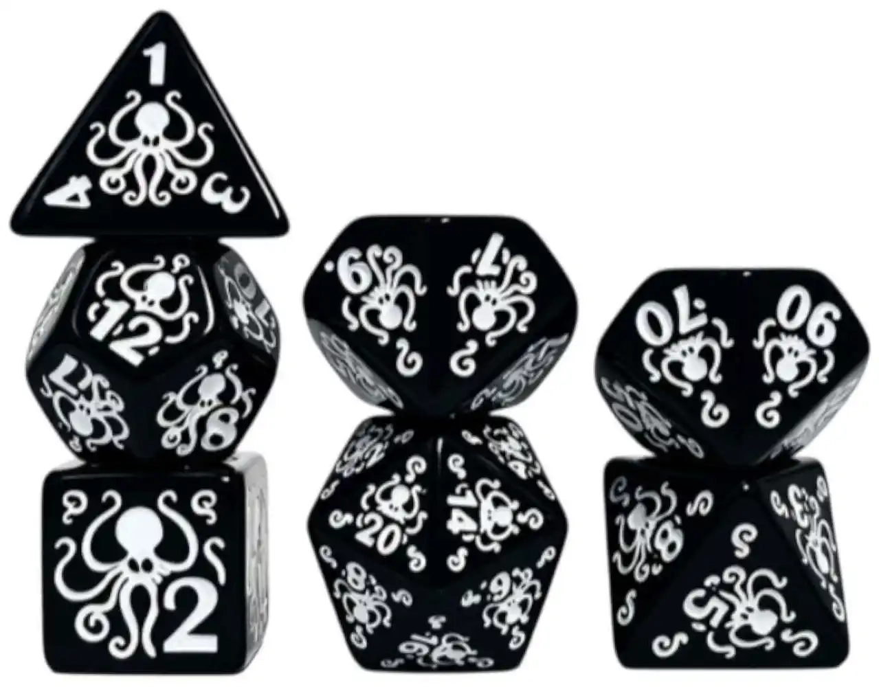 Würfelset: Cthulhu Black/White - 7 Würfel