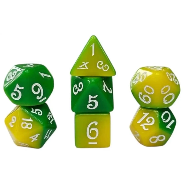 Würfelset Fable: Tinker Bell - Gelb/Grün - 7 Würfel