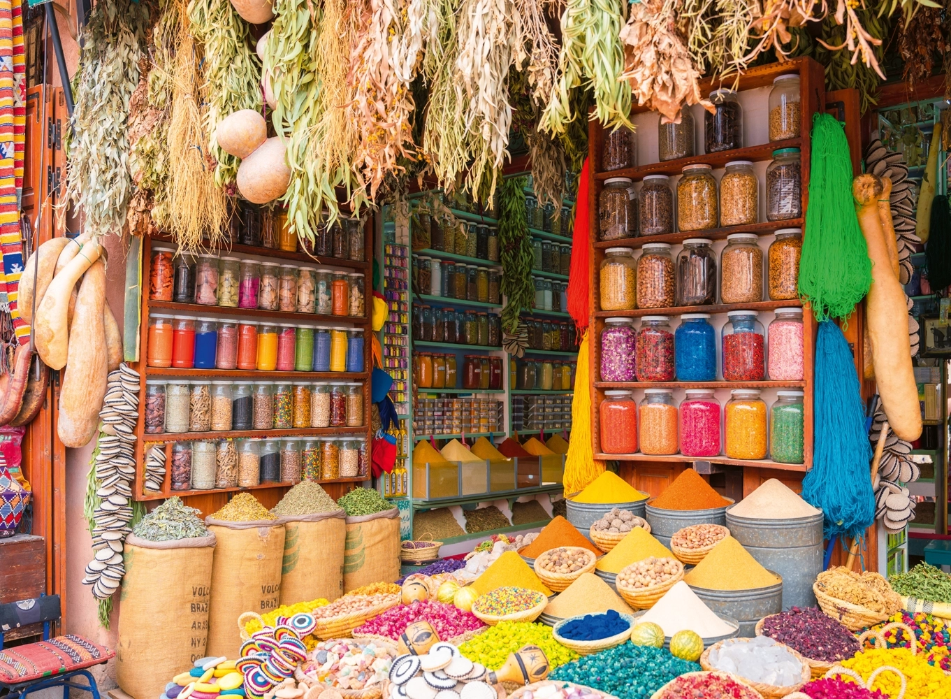 Bunte Märkte: Gewürzmarkt in Marokko - 500 Teile