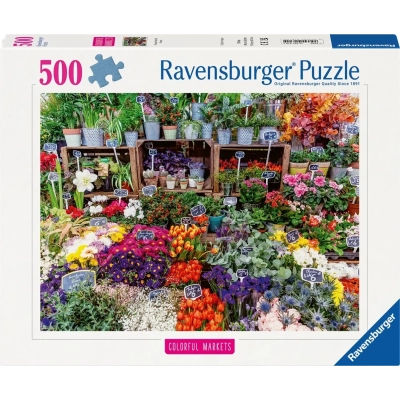 Bunte Märkte: Blumenmarkt in Frankreich - 500 Teile