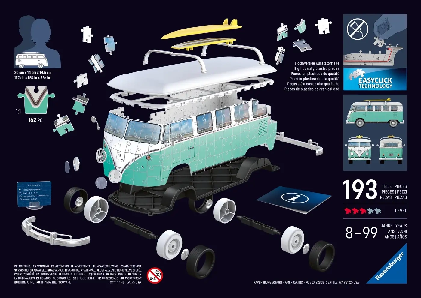 Iconics Volkswagen T1 - Chrome Edition - 162 Teile