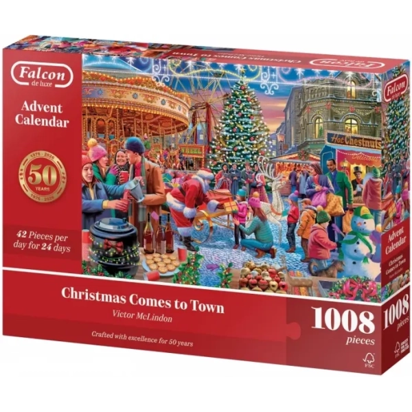 Christmas Comes to Town - Puzzle Adventskalender - 24 x 42 Teile