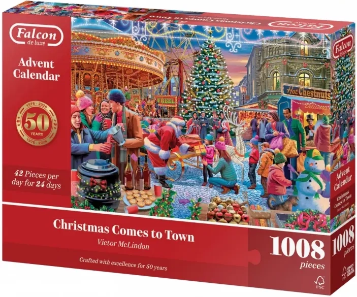 Christmas Comes to Town - Puzzle Adventskalender - 24 x 42 Teile