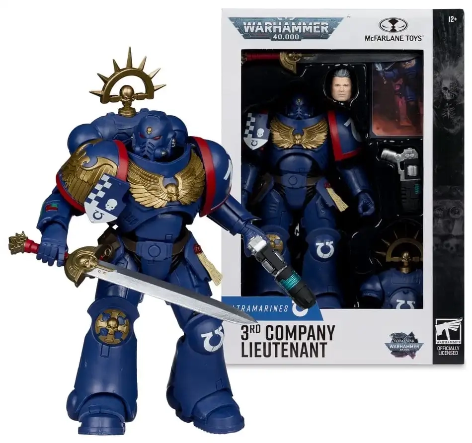 Warhammer 40,000 Total War: 3rd Company Lieutenant (Ultramarines) - Actionfigur - 18 cm
