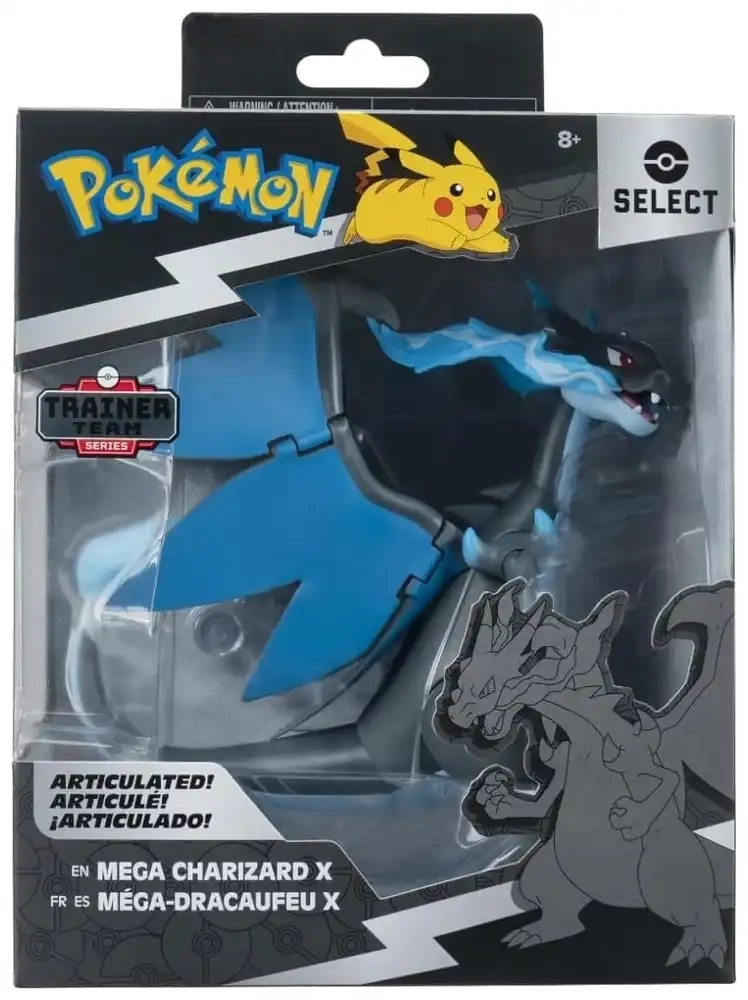Pokémon Select: Mega Charizard X - Actionfigur - 15 cm