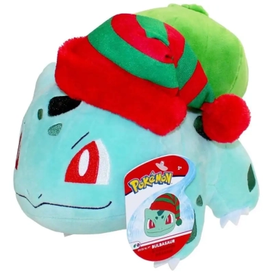 Pokémon: Winter Bisasam mit Weihnachtsmütze - Plüschfigur - 20 cm