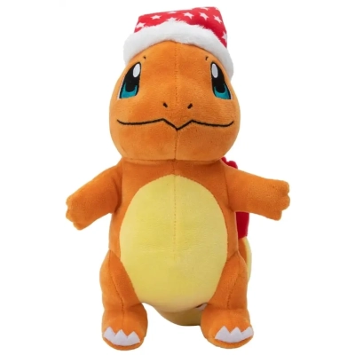 Pokémon: Winter Glumanda mit Weihnachtsmütze - Plüschfigur - 20 cm