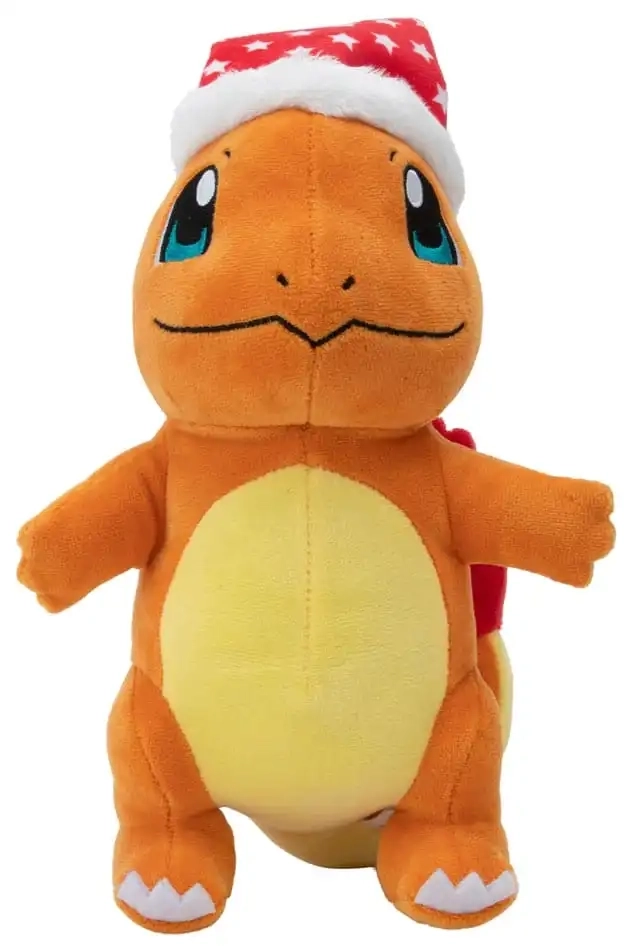 Pokémon: Winter Glumanda mit Weihnachtsmütze - Plüschfigur - 20 cm