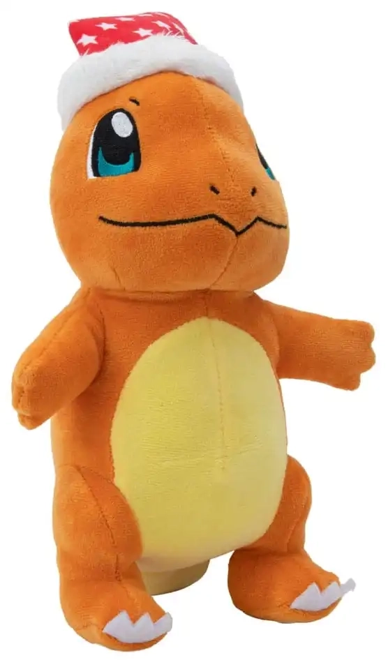 Pokémon: Winter Glumanda mit Weihnachtsmütze - Plüschfigur - 20 cm