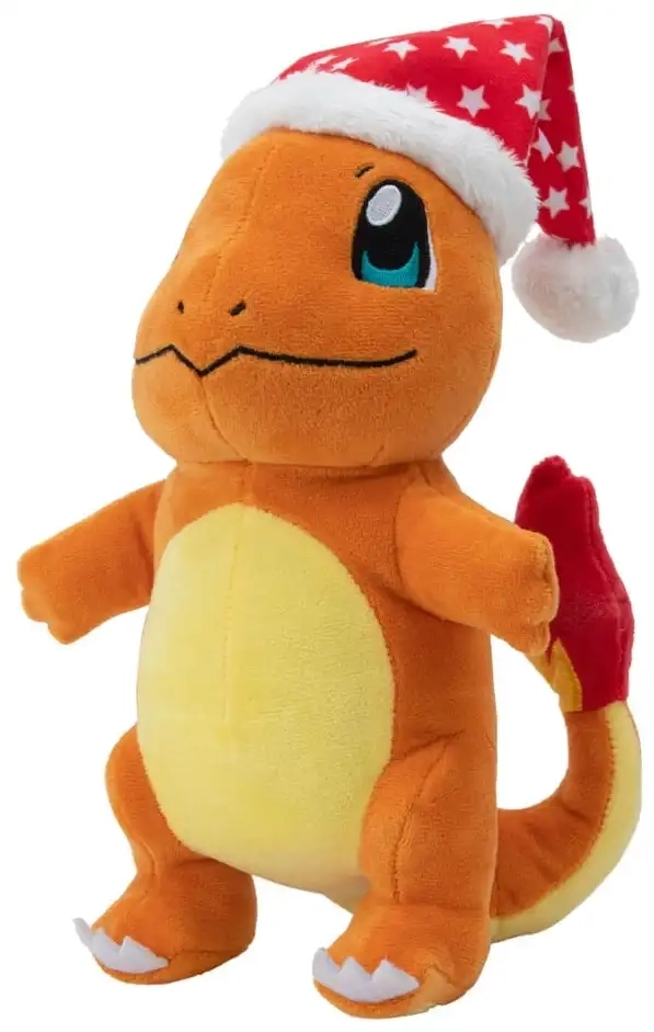Pokémon: Winter Glumanda mit Weihnachtsmütze - Plüschfigur - 20 cm