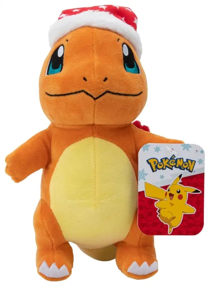 Pokémon: Winter Glumanda mit Weihnachtsmütze - Plüschfigur - 20 cm
