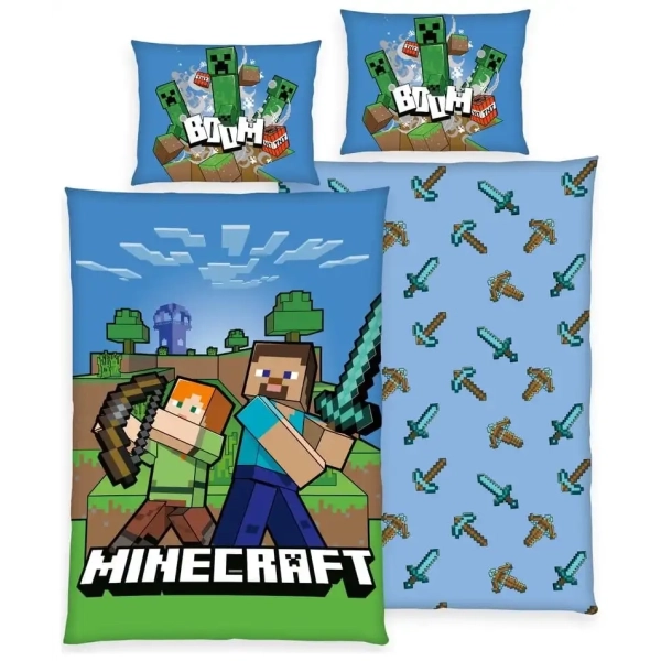 Minecraft Bettwäsche Boom - 135 x 200 cm