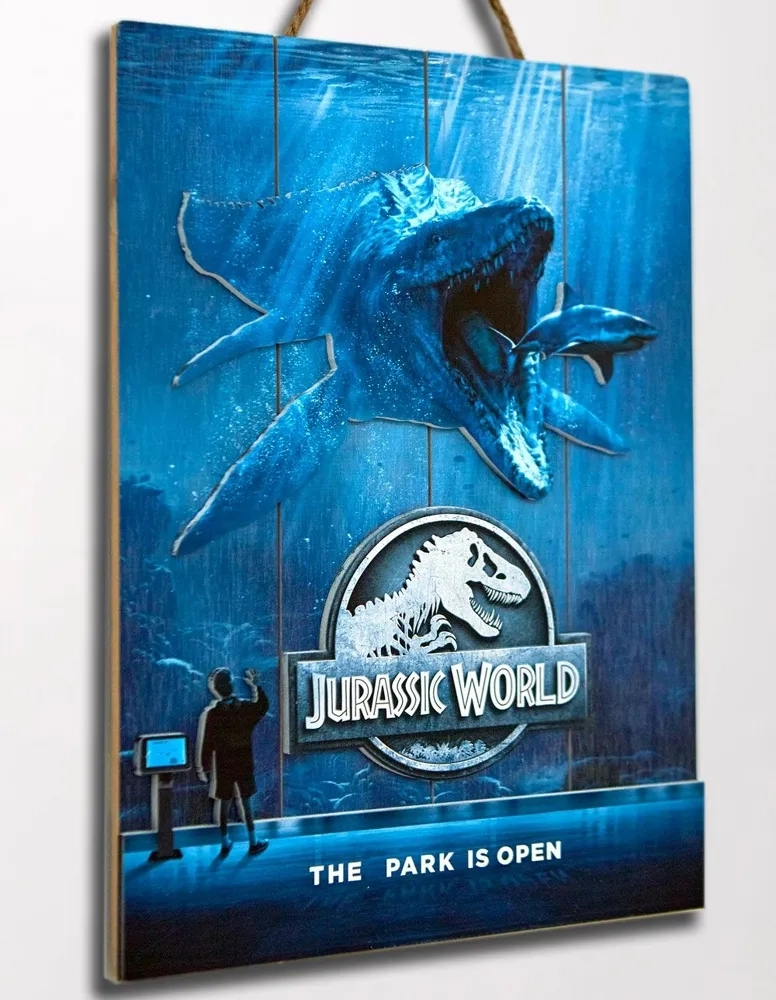 Jurassic World WoodArts: Mosasaurus - 3D-Holzdruck - 30 x 40 cm