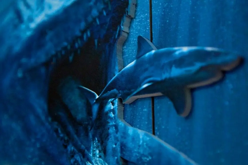 Jurassic World WoodArts: Mosasaurus - 3D-Holzdruck - 30 x 40 cm