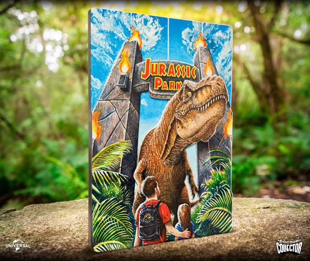 Jurassic Park WoodArts: Rex Attack - 3D-Holzdruck - 30 x 40 cm