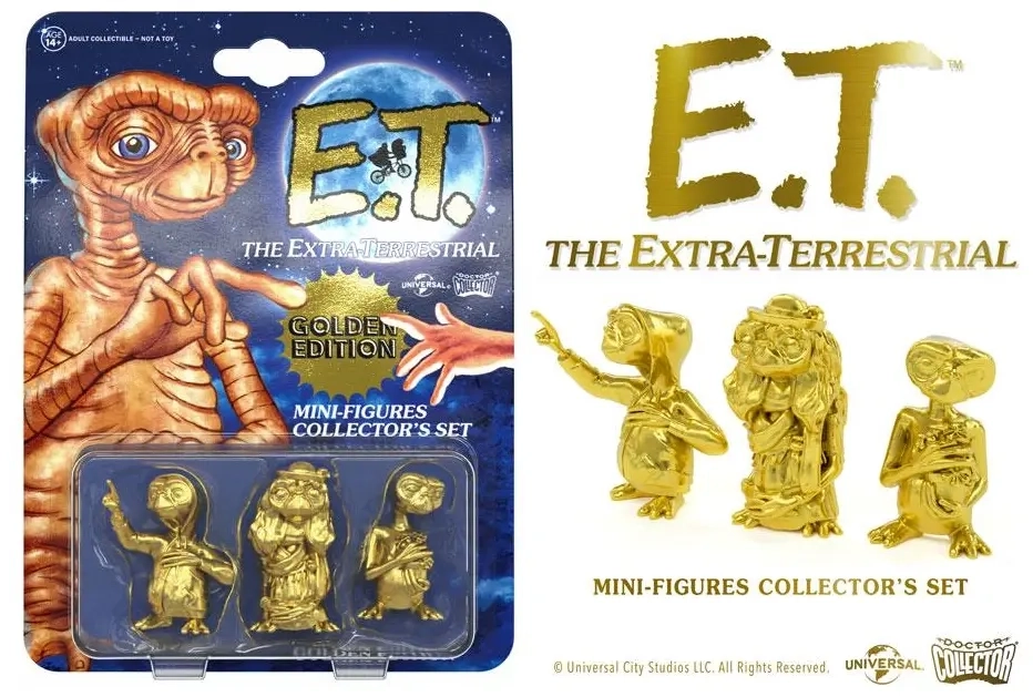 E.T. der Ausserirdische - Minifiguren-Set - Golden Edition - 3 Figuren à 5 cm