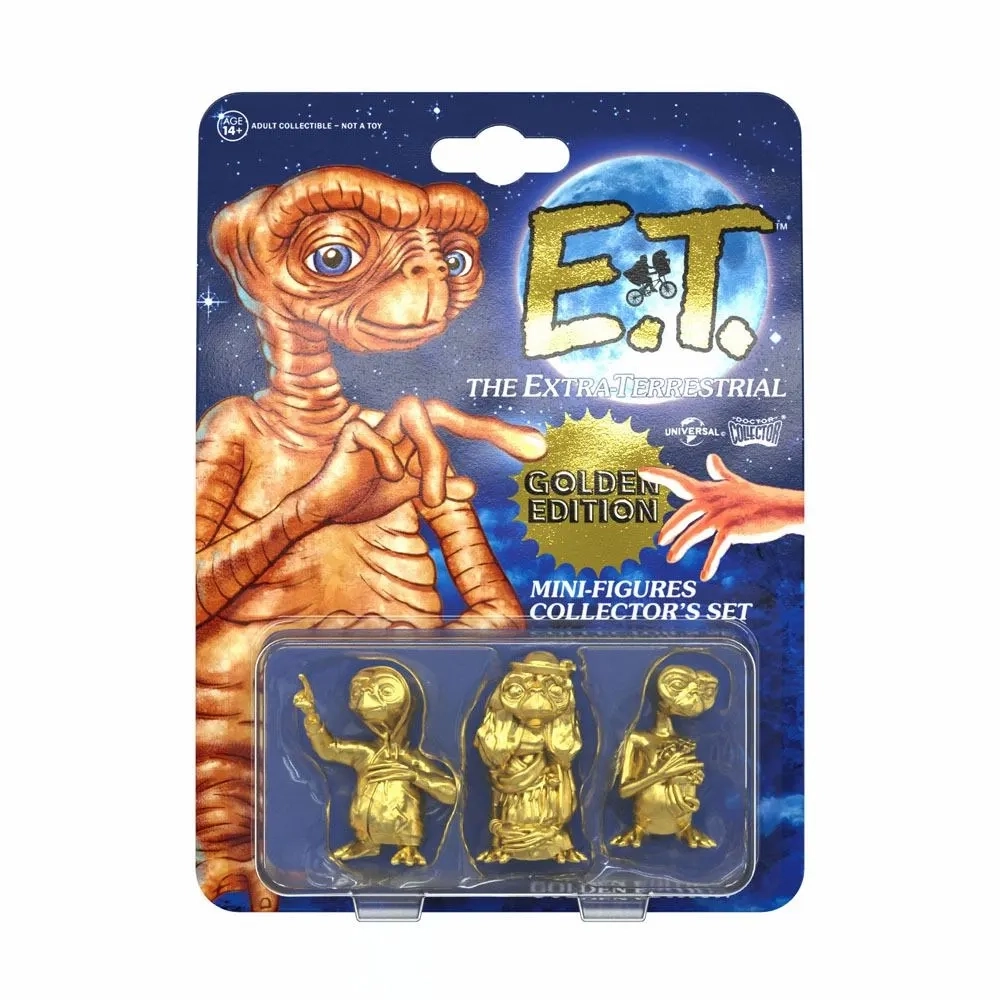 E.T. der Ausserirdische - Minifiguren-Set - Golden Edition - 3 Figuren à 5 cm