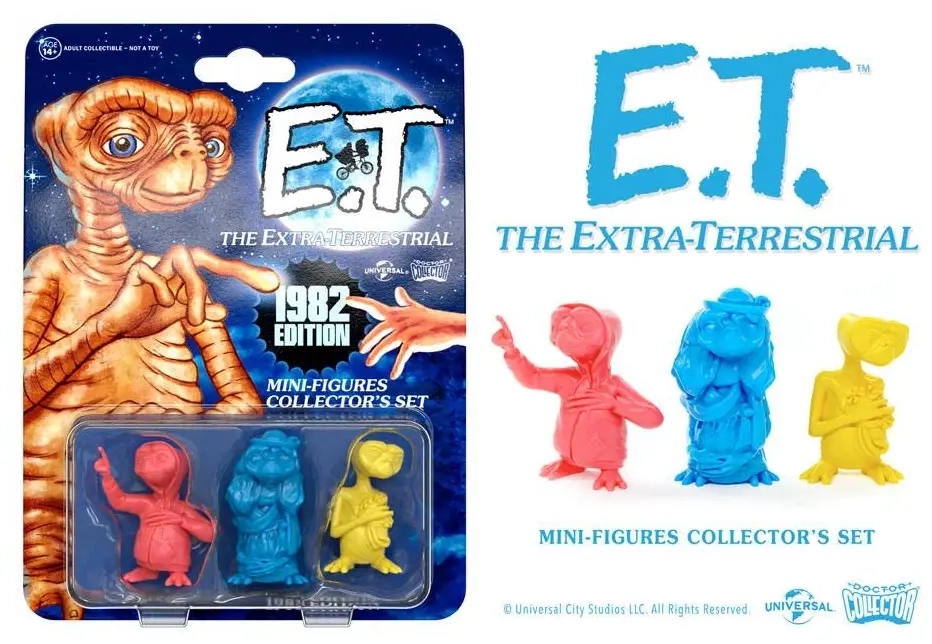 E.T. der Ausserirdische - Minifiguren-Set - 1982 Edition - 3 Figuren à 5 cm