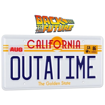 Zurück in die Zukunft: OUTATIME DeLorean Nummernschild - Replik 1:1