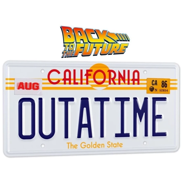 Zurück in die Zukunft: OUTATIME DeLorean Nummernschild - Replik 1:1