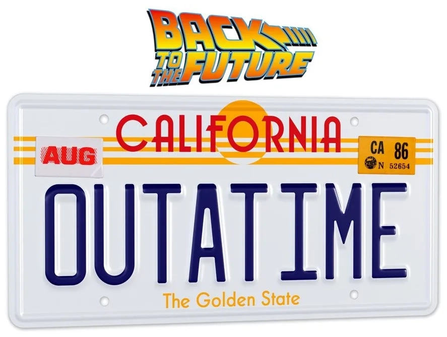 Zurück in die Zukunft: OUTATIME DeLorean Nummernschild - Replik 1:1