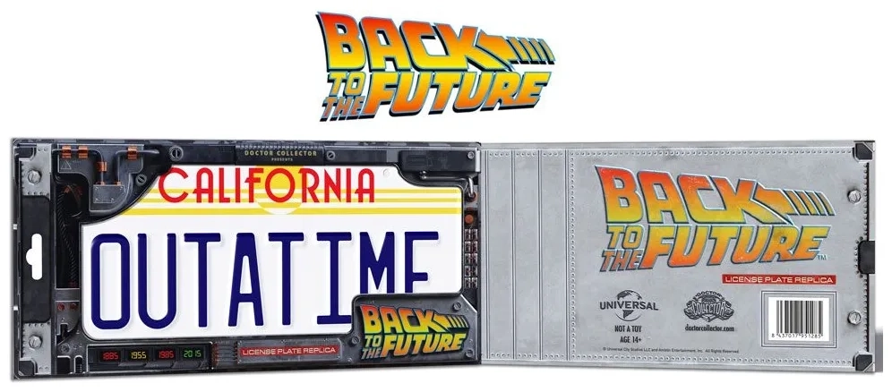 Zurück in die Zukunft: OUTATIME DeLorean Nummernschild - Replik 1:1