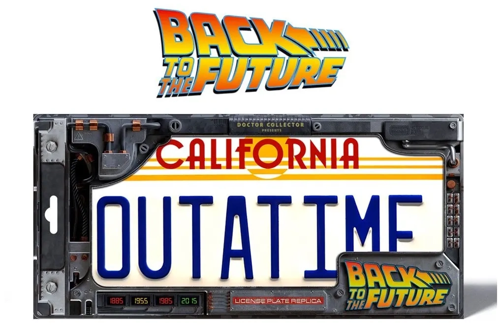 Zurück in die Zukunft: OUTATIME DeLorean Nummernschild - Replik 1:1