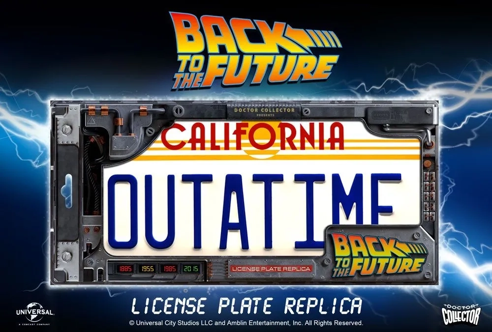 Zurück in die Zukunft: OUTATIME DeLorean Nummernschild - Replik 1:1
