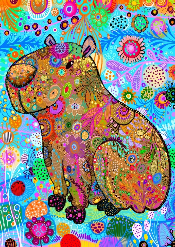 Gemustertes Capybara
