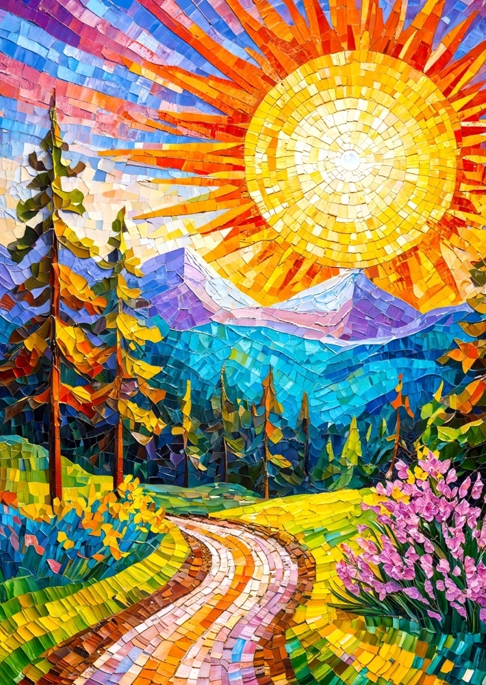 Mosaik-Sonnenaufgang